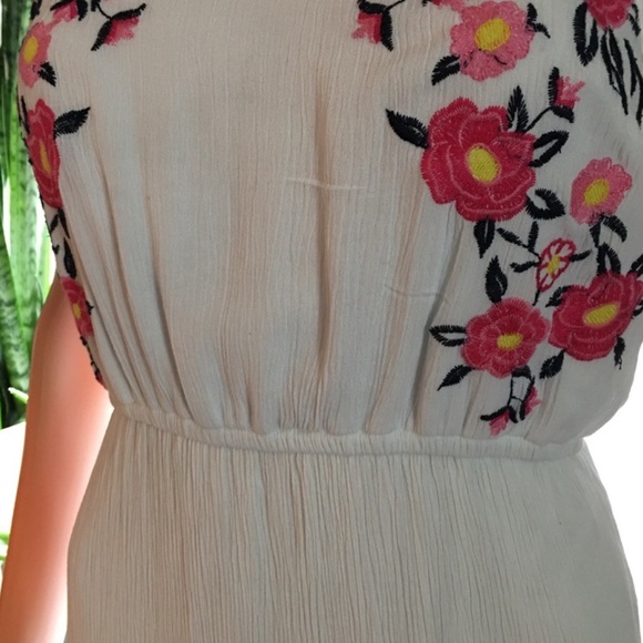 Maxi Sundress Boho Embroidered Like New sz M - Picture 4 of 5